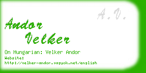 andor velker business card